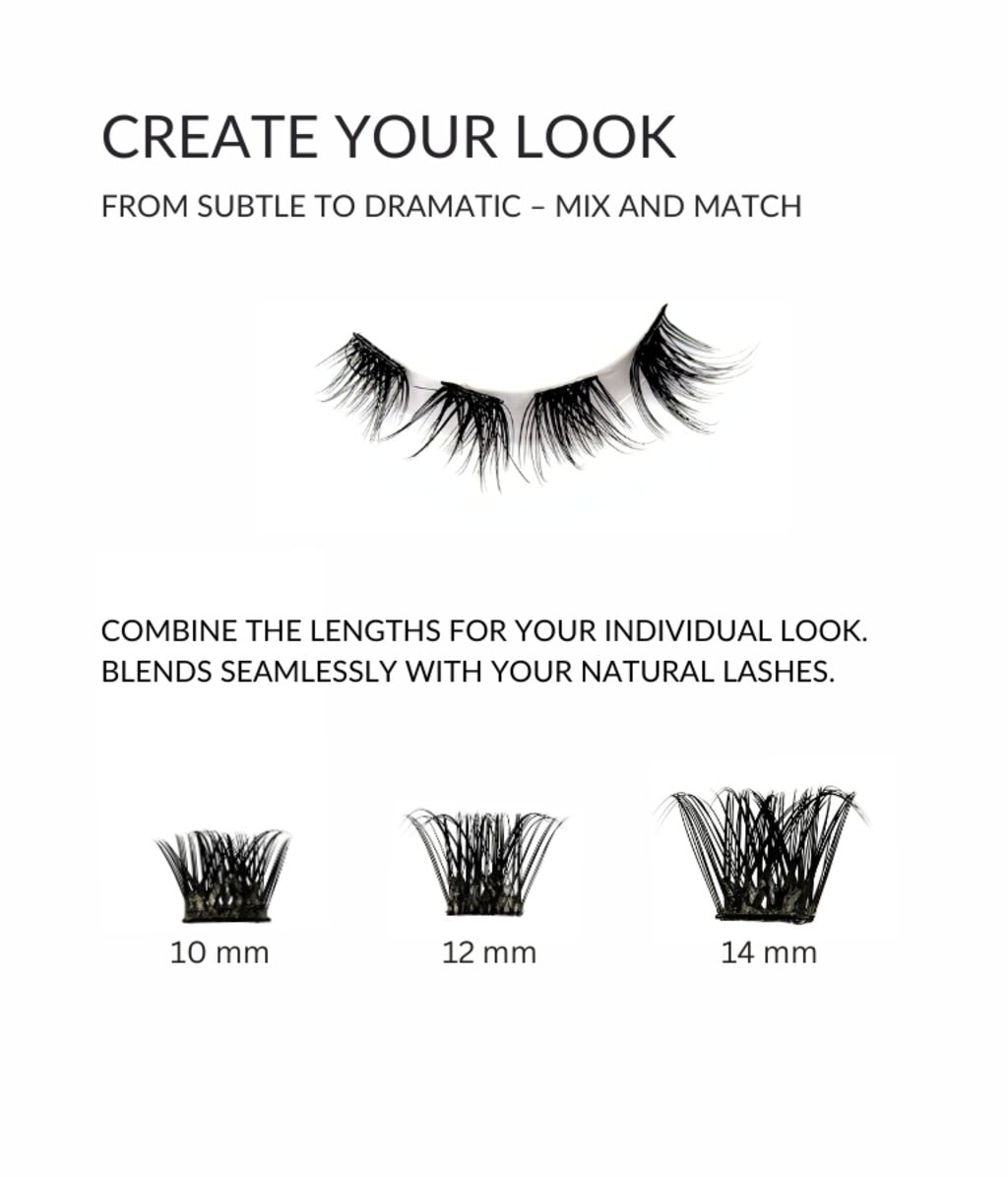 Пучки ресниц fleeky Press-On Lashes Date Night, самоклеящиеся, с эффектом объёма, 50 шт — фото 6