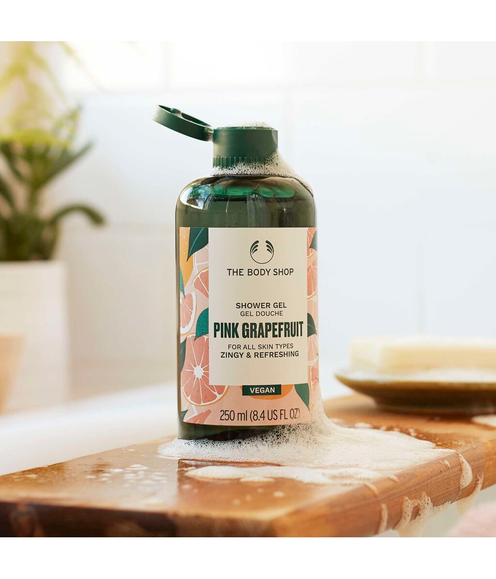 Гель для душа The Body Shop Pink Grapefruit, розовый грейпфрут, 250 мл — фото 2