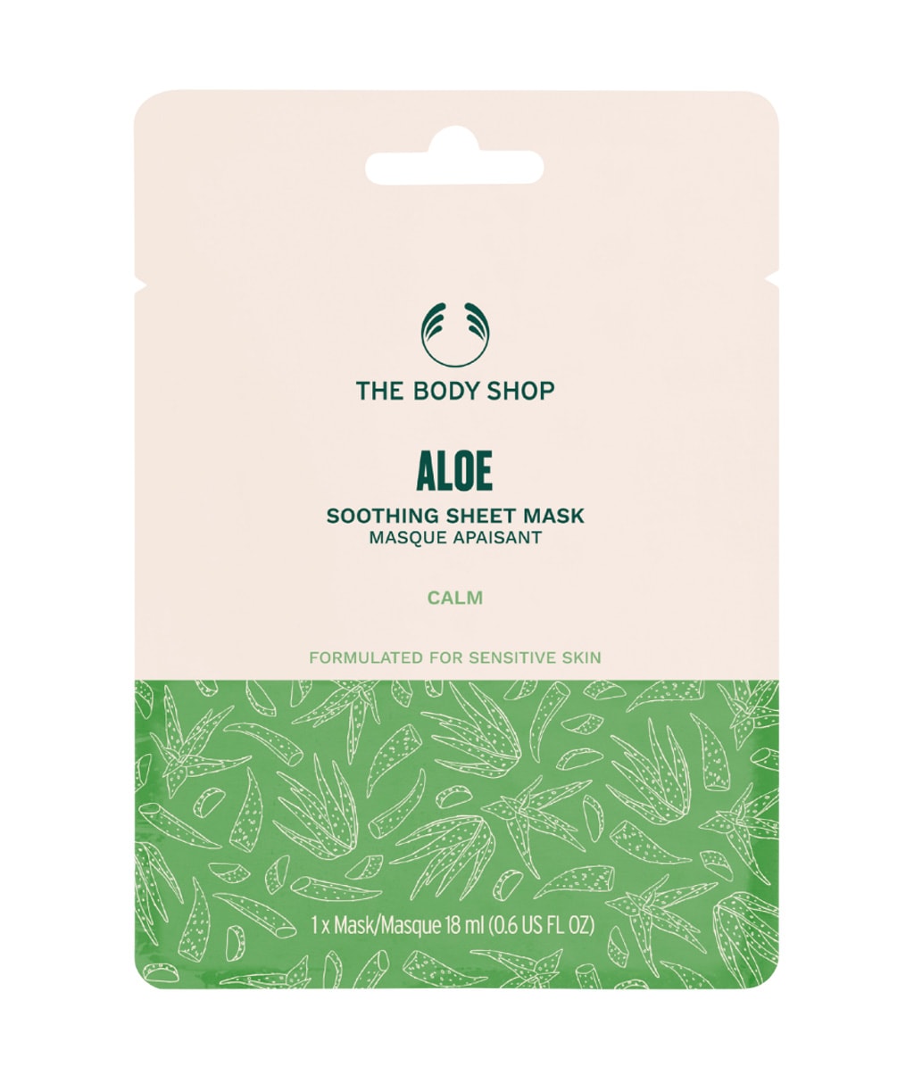 Тканевая маска для лица The Body Shop Aloe Vera Soothing Sheet Mask, успокаивающая, для чувствительной кожи, 18 мл