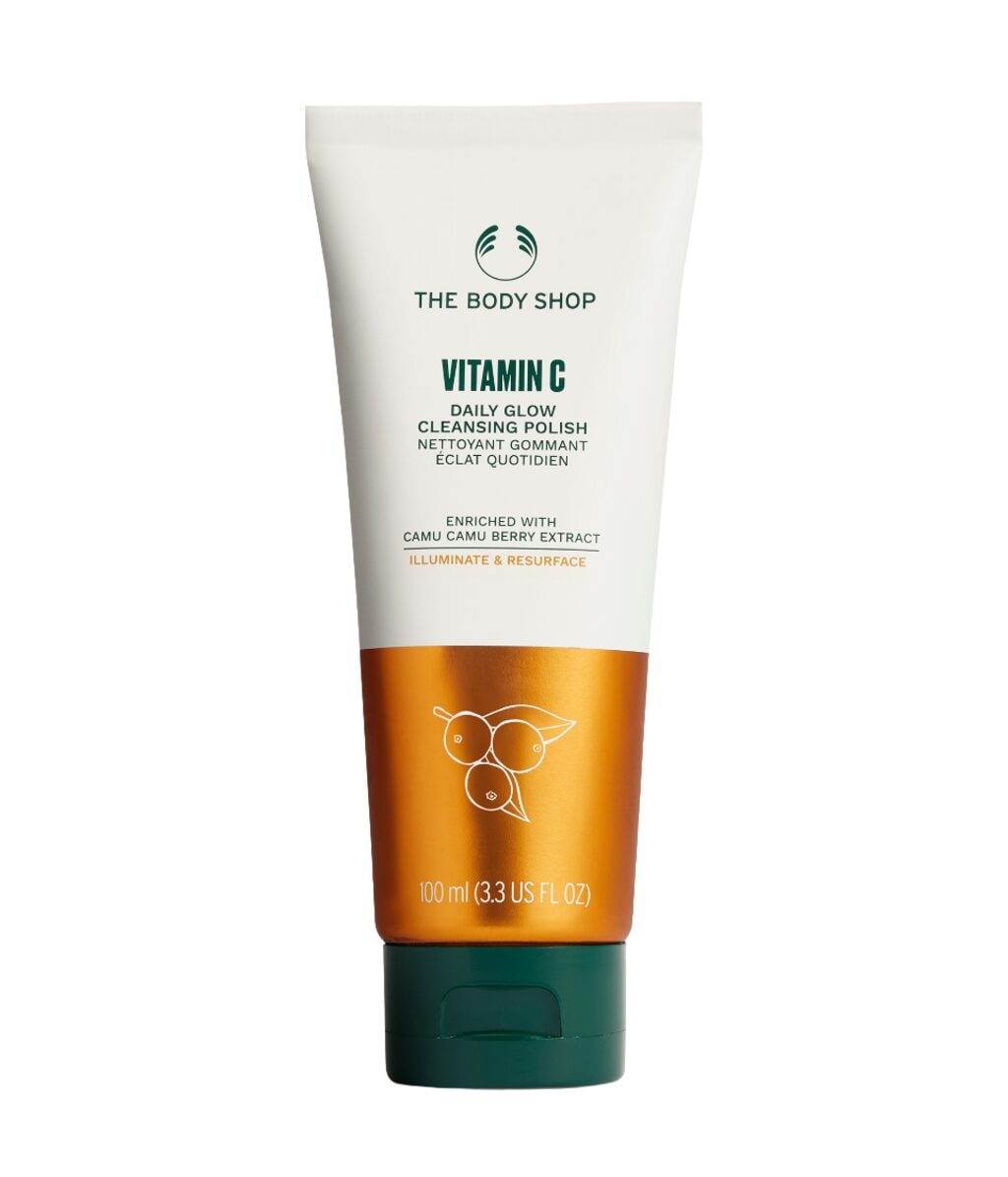 Пилинг для лица The Body Shop Vitamin C Daily Glow Cleansing Polish, отшелушивающий, для сияния, 100 мл