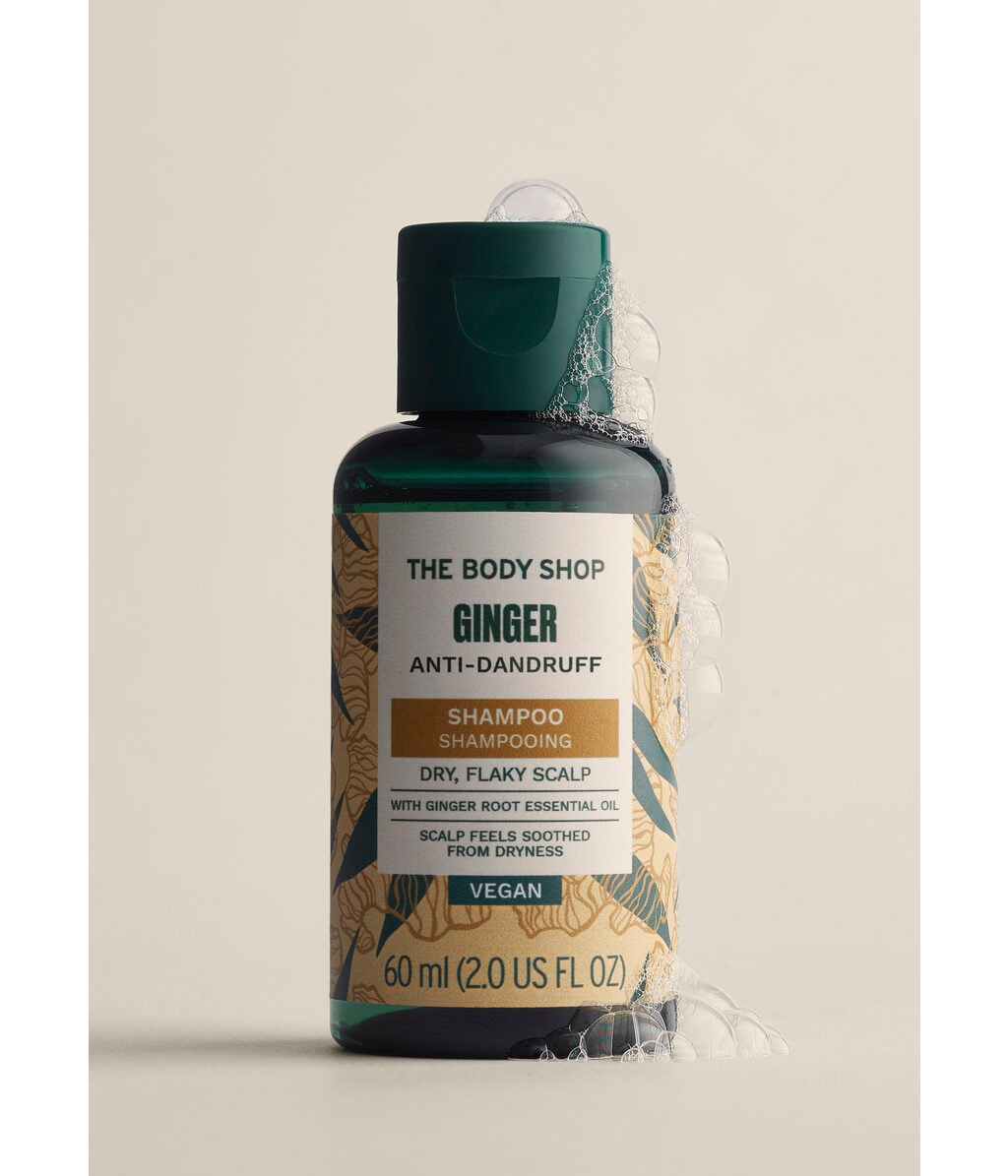 Шампунь против перхоти The Body Shop Ginger успокаивающий, для сухой и зудящей кожи головы, 60 мл — фото 2