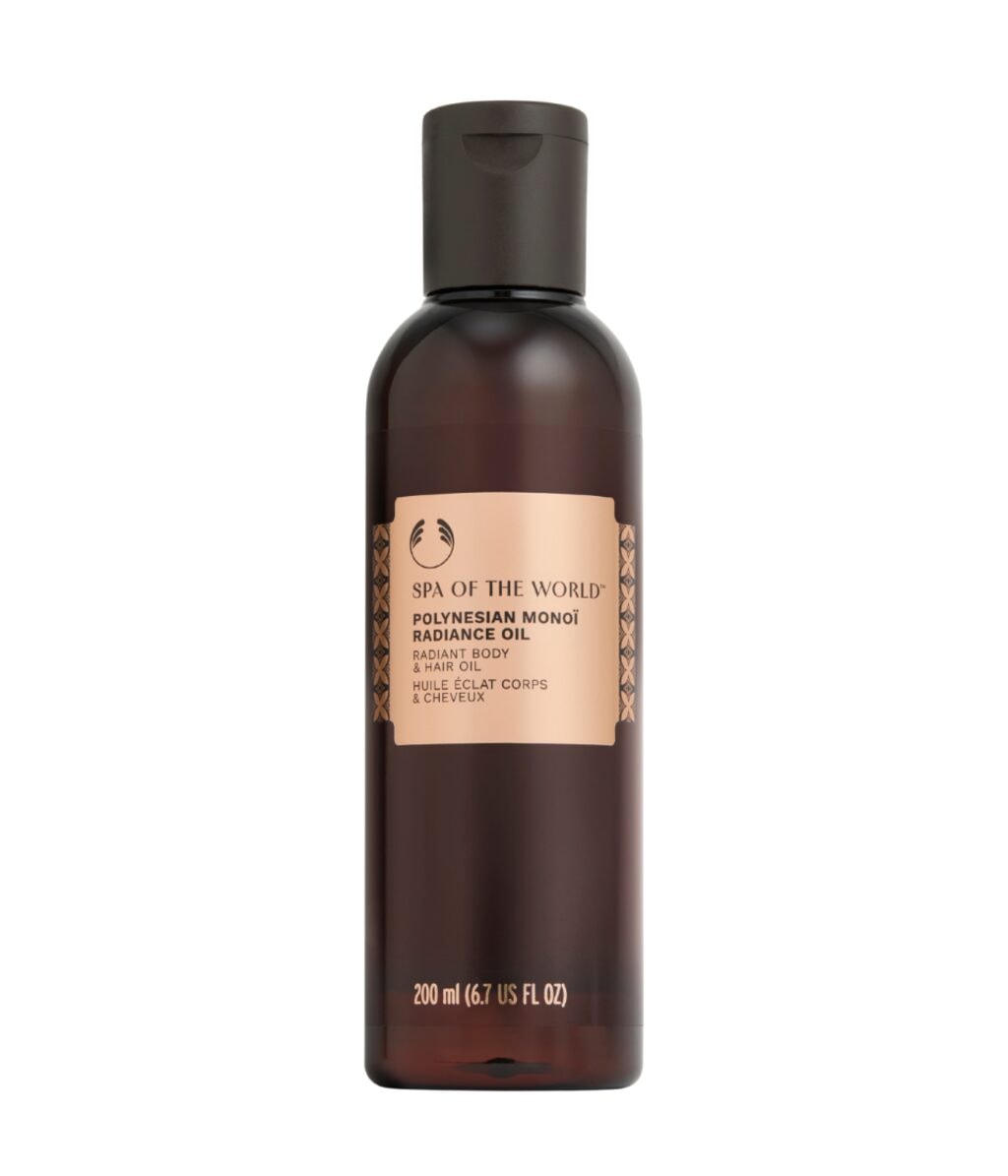 Масло для тела и волос The Body Shop Spa Of The World Polynesian Monoi Radiance Oil, придаёт сияние, 200 мл