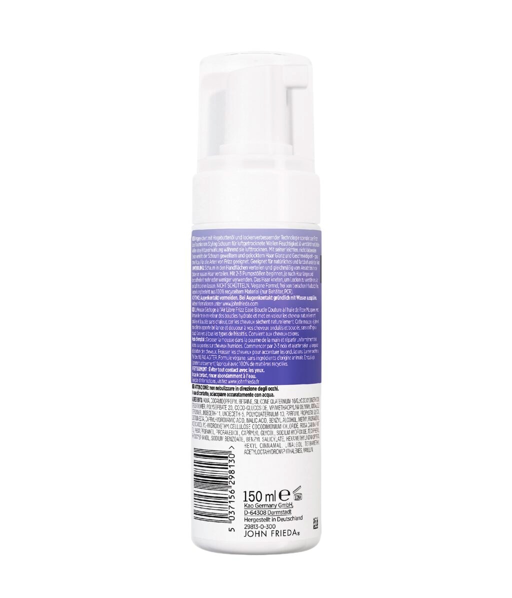 Пенка для укладки John Frieda Frizz Ease Dream Curls для локонов, против пушения, 150 мл — фото 2