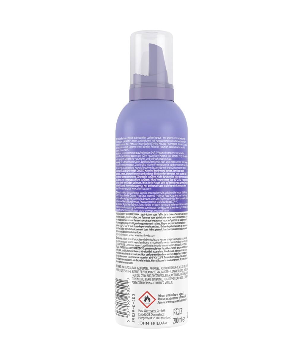 Пенка для укладки John Frieda Frizz Ease эластичной фиксации, против пушения, 200 мл — фото 2
