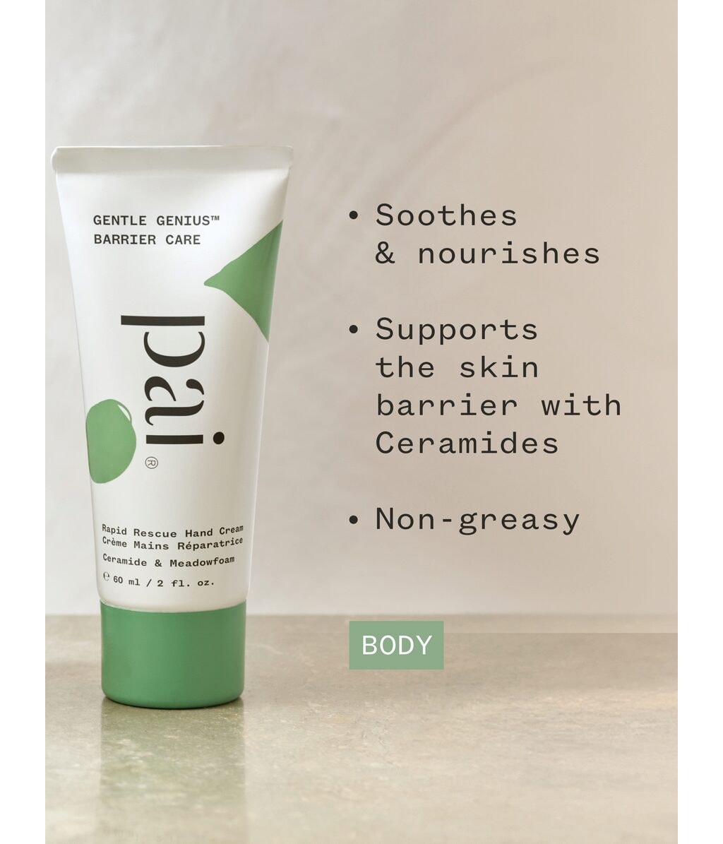 Крем для рук Pai Skincare Gentle Genius Barrier Care Rapid Rescue, с керамидами, для сухой и чувствительной кожи, 60 мл — фото 4