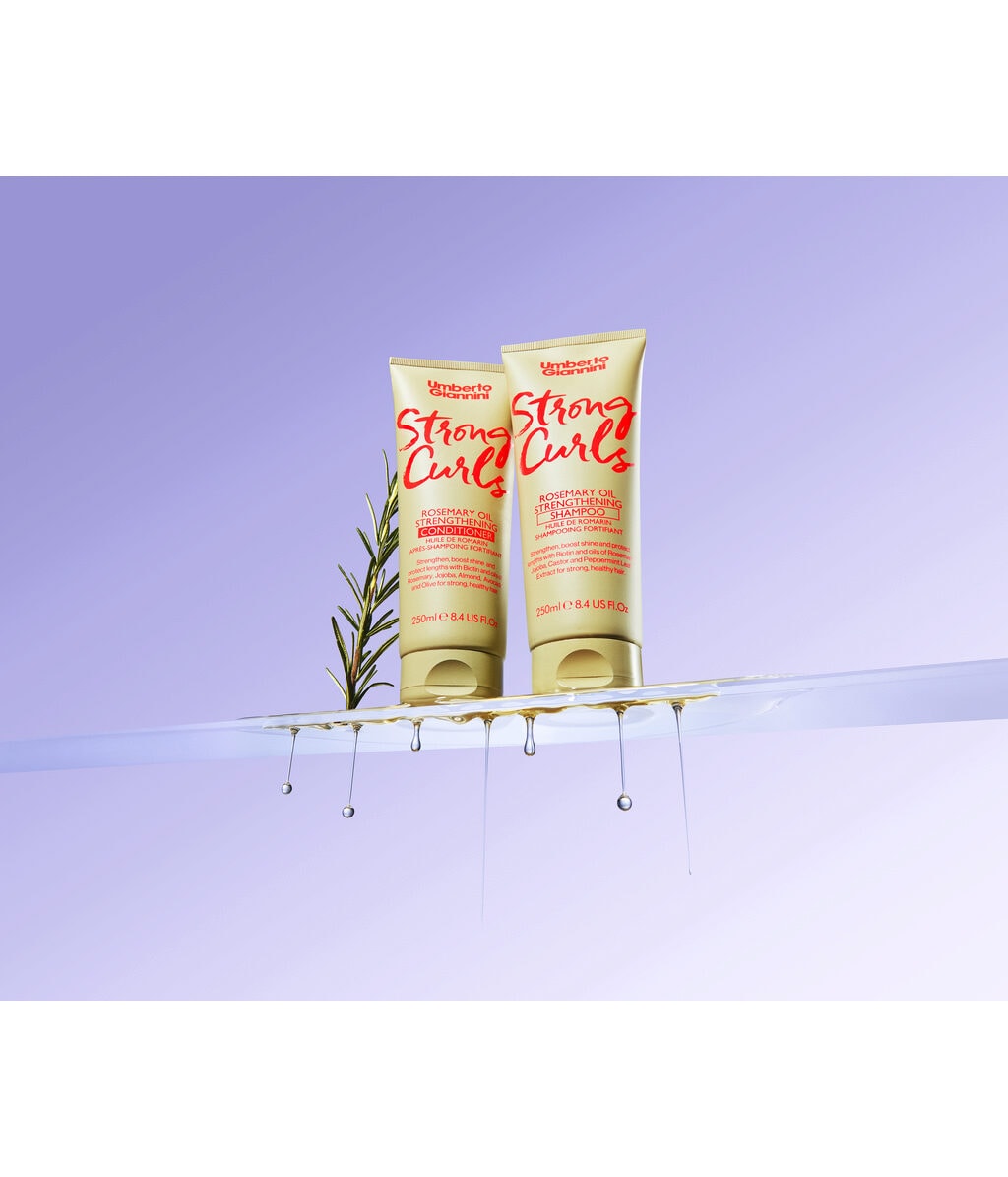 Кондиционер для волос Umberto Giannini Strong Curls укрепляющий, с розмариновым маслом и биотином, для вьющихся волос, 250 мл — фото 3