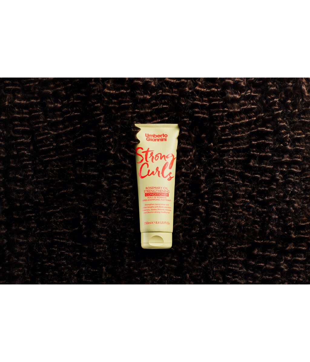 Кондиционер для волос Umberto Giannini Strong Curls укрепляющий, с розмариновым маслом и биотином, для вьющихся волос, 250 мл — фото 2
