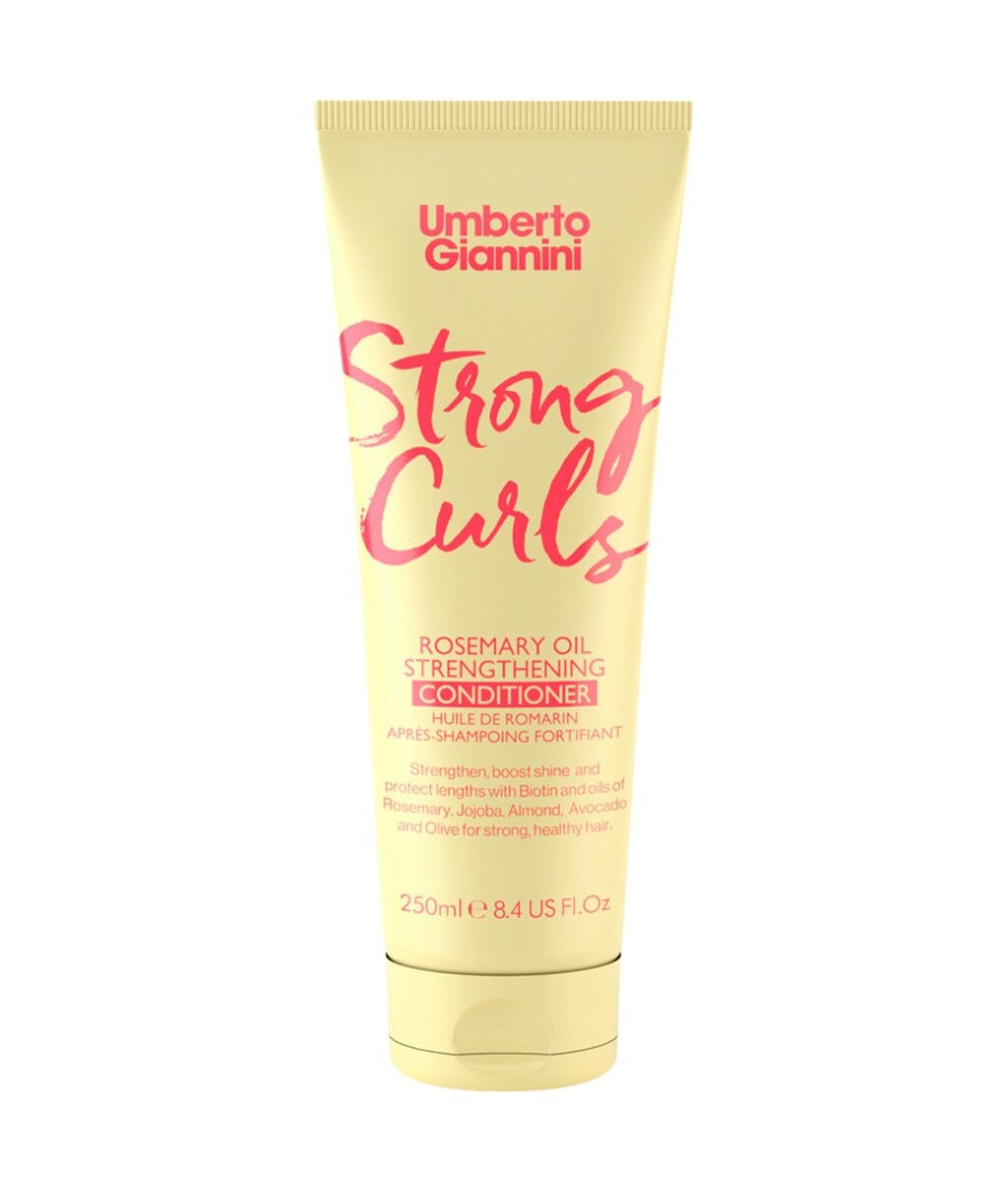 Кондиционер для волос Umberto Giannini Strong Curls укрепляющий, с розмариновым маслом и биотином, для вьющихся волос, 250 мл