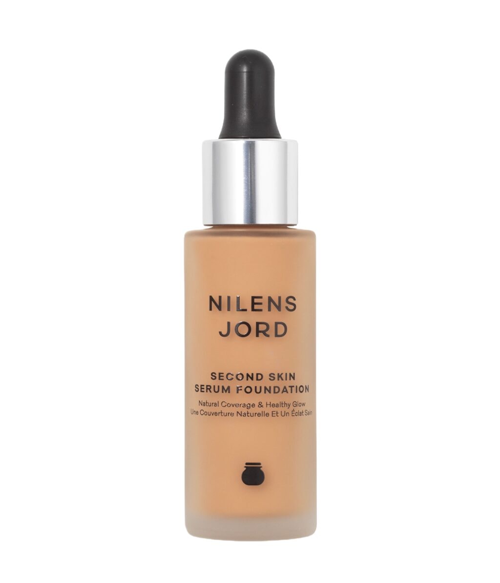 Тональная основа Nilens Jord Second Skin Serum 550 Tan, безмасляная, полуматовая, для чувствительной кожи, 28 мл