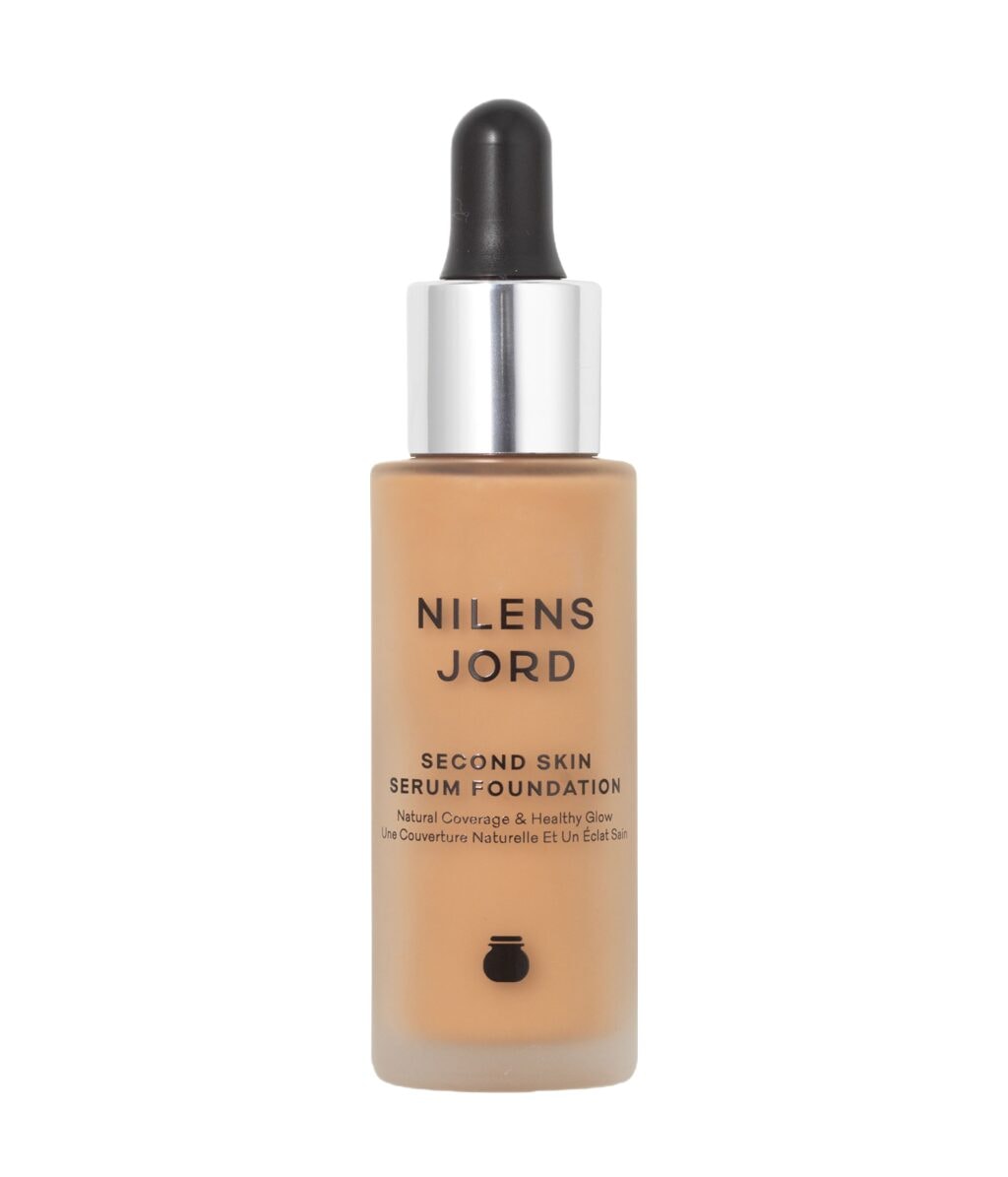 Тональная основа Nilens Jord Second Skin Serum 555 Chai, безмасляная, полуматовая, для чувствительной кожи, 28 мл