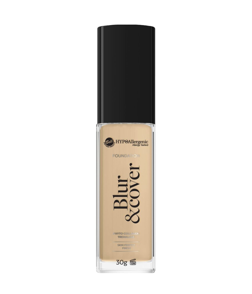 Тональная основа Bell Blur & Cover Foundation плотное покрытие, с эффектом сглаживания, оттенок 03 - Nude