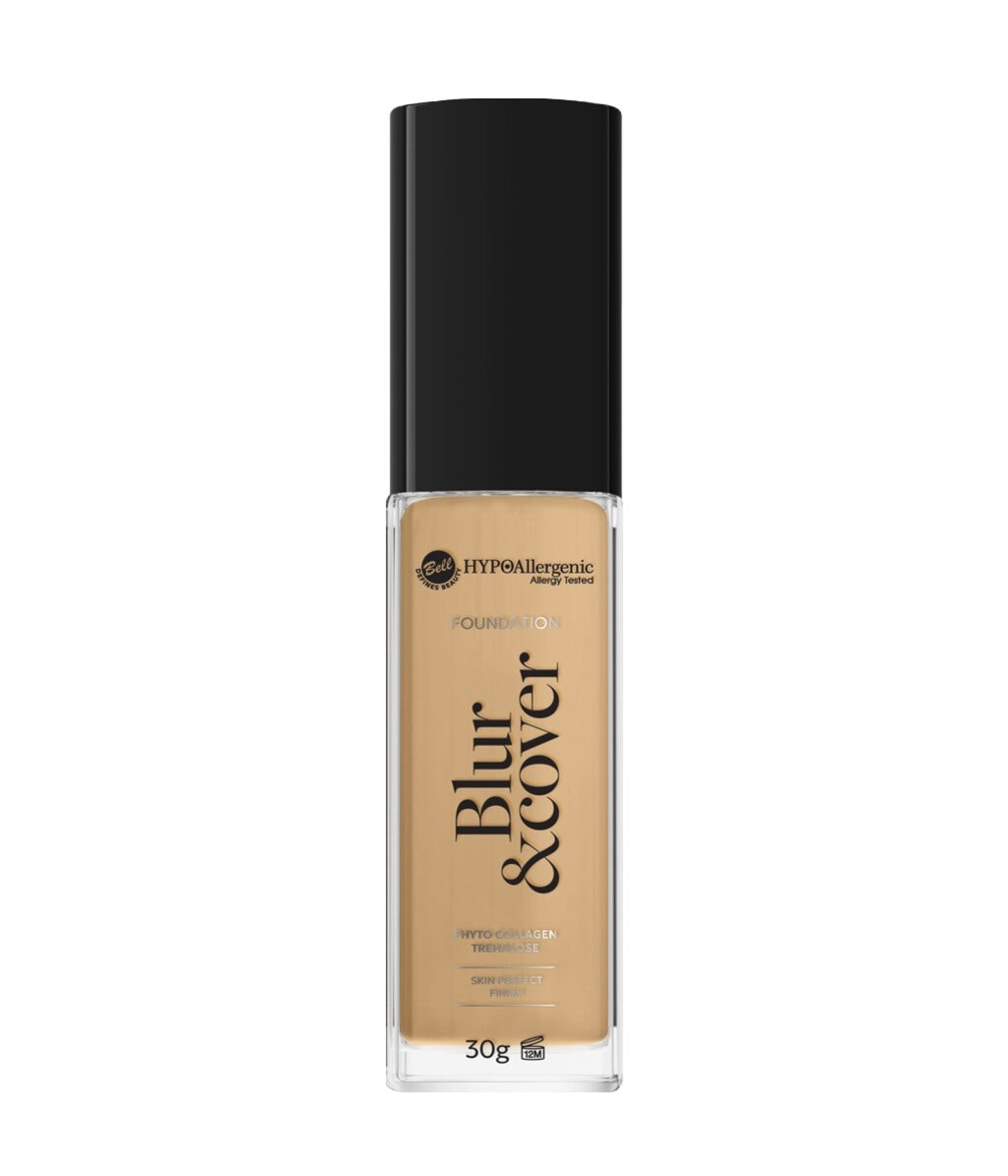 Тональная основа Bell Blur & Cover Foundation плотное покрытие, с эффектом сглаживания, оттенок 04 - Natural