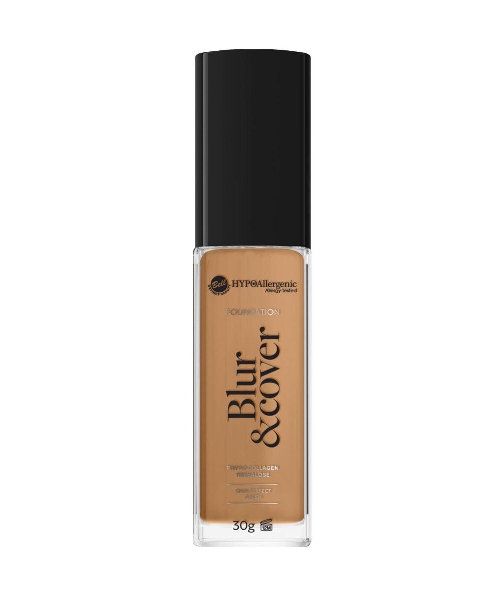 Тональная основа Bell Blur & Cover Foundation плотное покрытие, с эффектом сглаживания, оттенок 06 - Amber