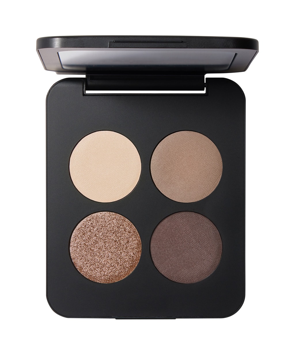 Палетка теней Youngblood Pressed Mineral Eyeshadow Quad, минеральные, без талька, оттенок Taupe Smoke