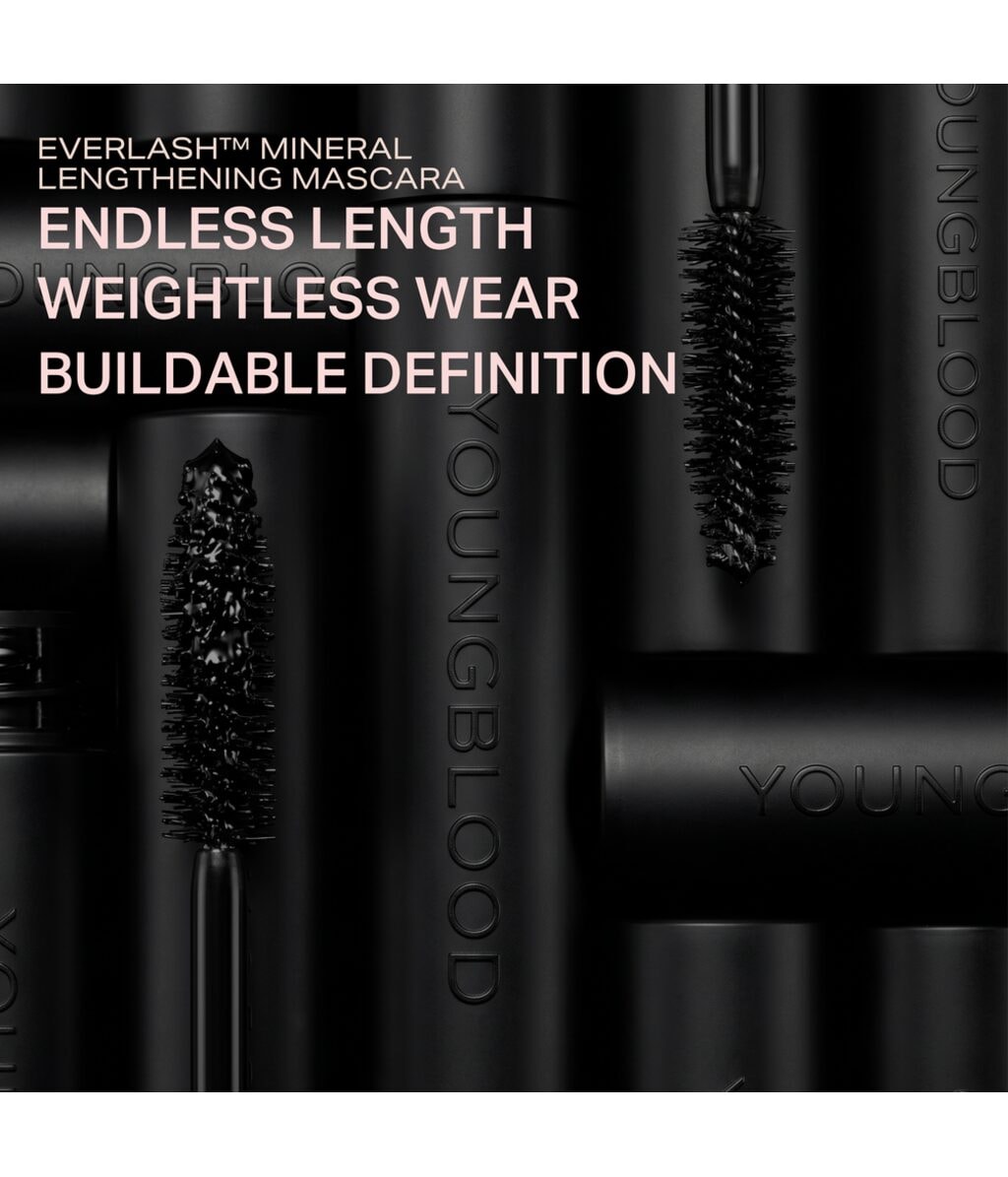 Тушь для ресниц Youngblood EverLash Mineral Lengthening Mascara, удлиняющая, оттенок Black, 9 мл — фото 3