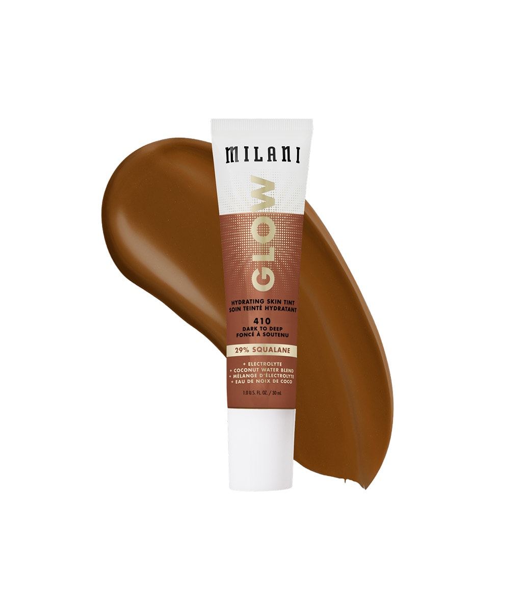 Тональный флюид Milani Glow Hydrating Skin Tint увлажняющий, с естественным сиянием, оттенок 410 Dark to Deep, 33 мл — фото 3