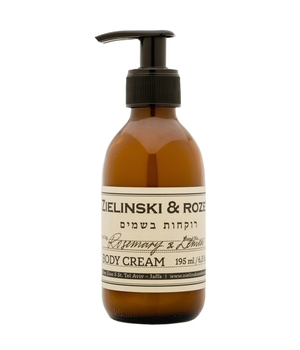Крем для тела Zielinski & Rozen Rosemary & Lemon, лёгкий, быстро впитывается, 195 мл