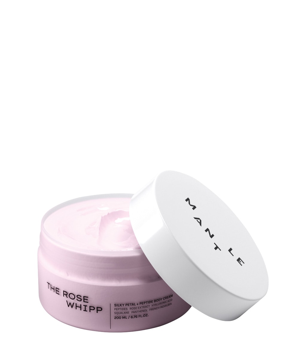 Крем для тела MANTLE The Rose Whipp Silky Petal + Peptide, разглаживающий, с пептидами и гиалуроновой кислотой, 200 мл — фото 2