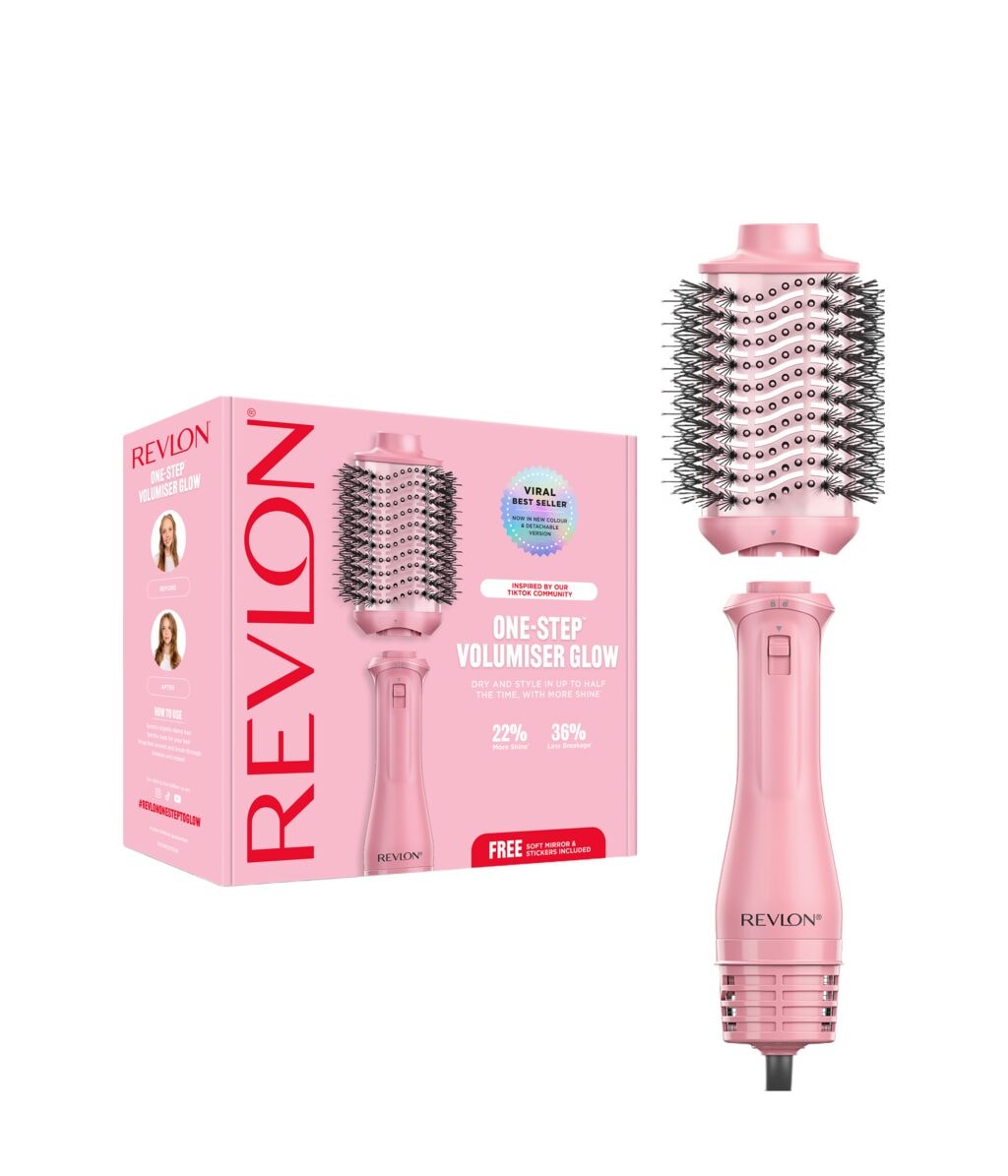 Фен-щётка Revlon One-Step Volumiser Glow, для объёма, розовый