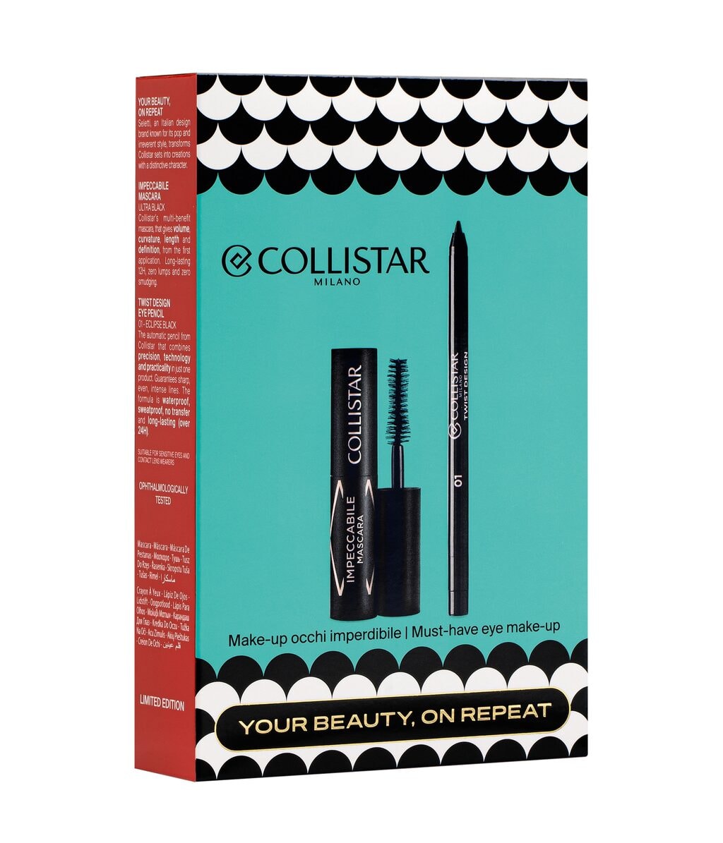 Набор для макияжа глаз Collistar Mini Impeccabile Mascara мини-тушь и карандаш для глаз — фото 3