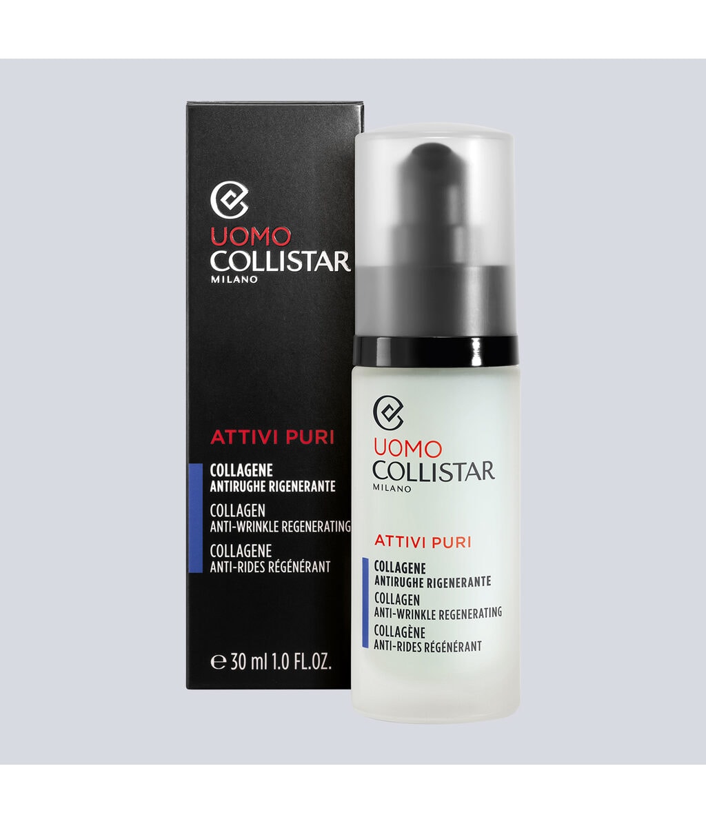 Сыворотка для лица Collistar Man Attivi Puri Collagen Anti-Wrinkle Regenerating Serum, против морщин, для мужчин, 30 мл — фото 3