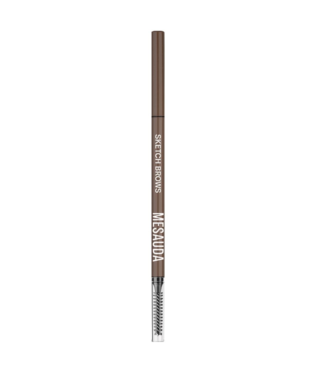 Карандаш для бровей Mesauda Beauty Sketch Brows водостойкий, автоматический, оттенок Brunette, 0,09 г — фото 2