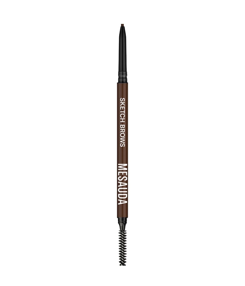 Карандаш для бровей Mesauda Beauty Sketch Brows водостойкий, автоматический, оттенок Dark, 0,09 г