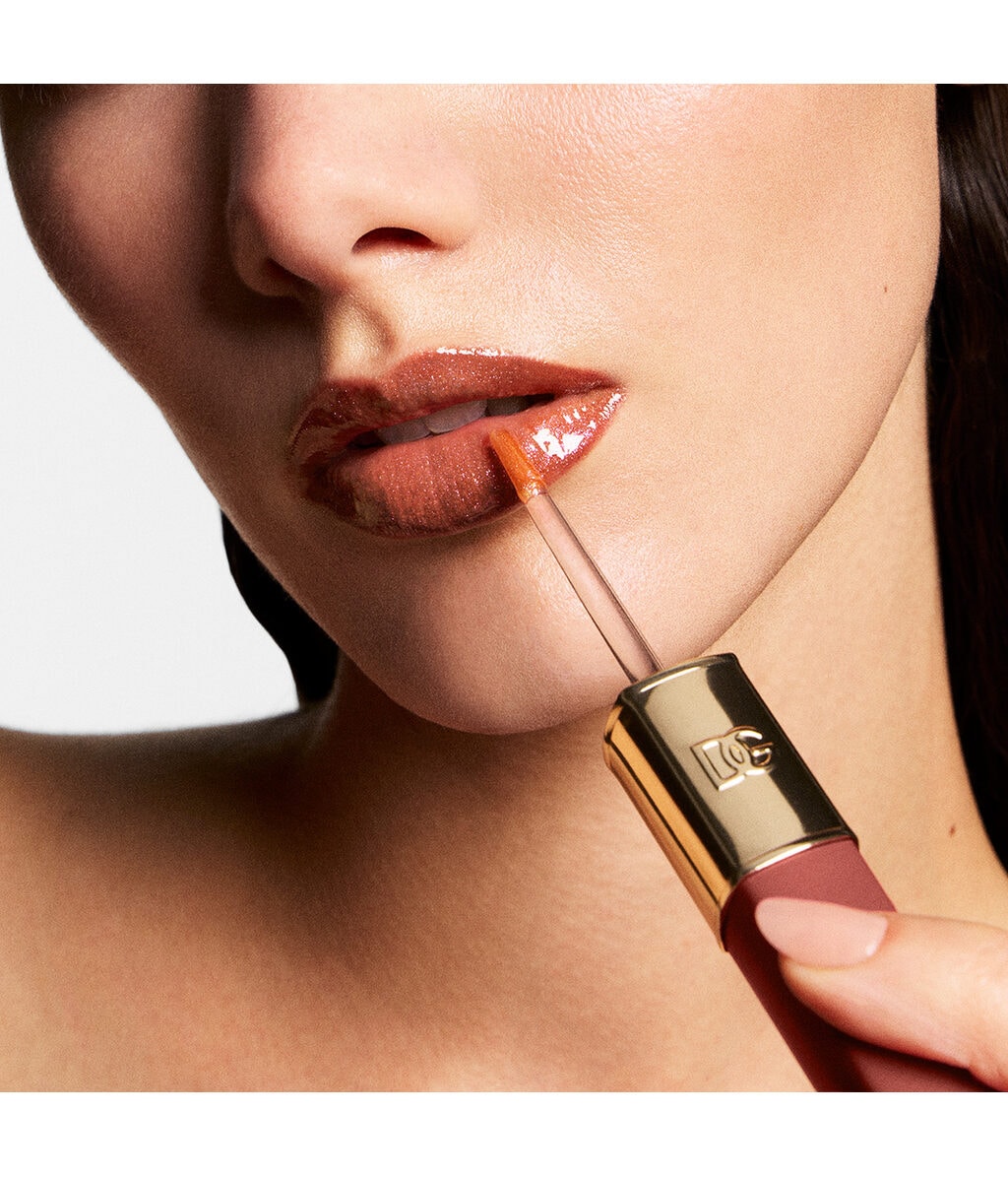 Тинт для губ Dolce & Gabbana Make it Double Lip Tint & Gloss Duo, двусторонний с блеском, оттенок 01 Orange Squeeze, 4 мл — фото 3