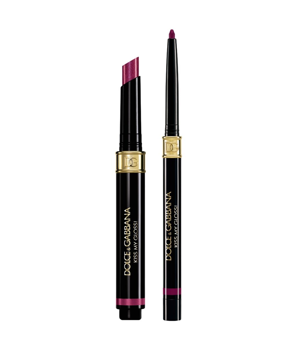 Блеск для губ Dolce & Gabbana Kiss My Gloss Duo, блеск-стик и карандаш для контура, оттенок 6 - Purple Gloss