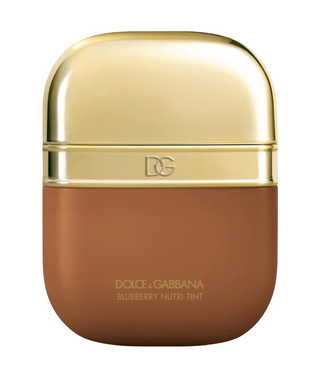 Тонирующий крем Dolce&Gabbana Blueberry Nutri-Tint сияющий, лёгкое покрытие, оттенок 28W - Medium Deep