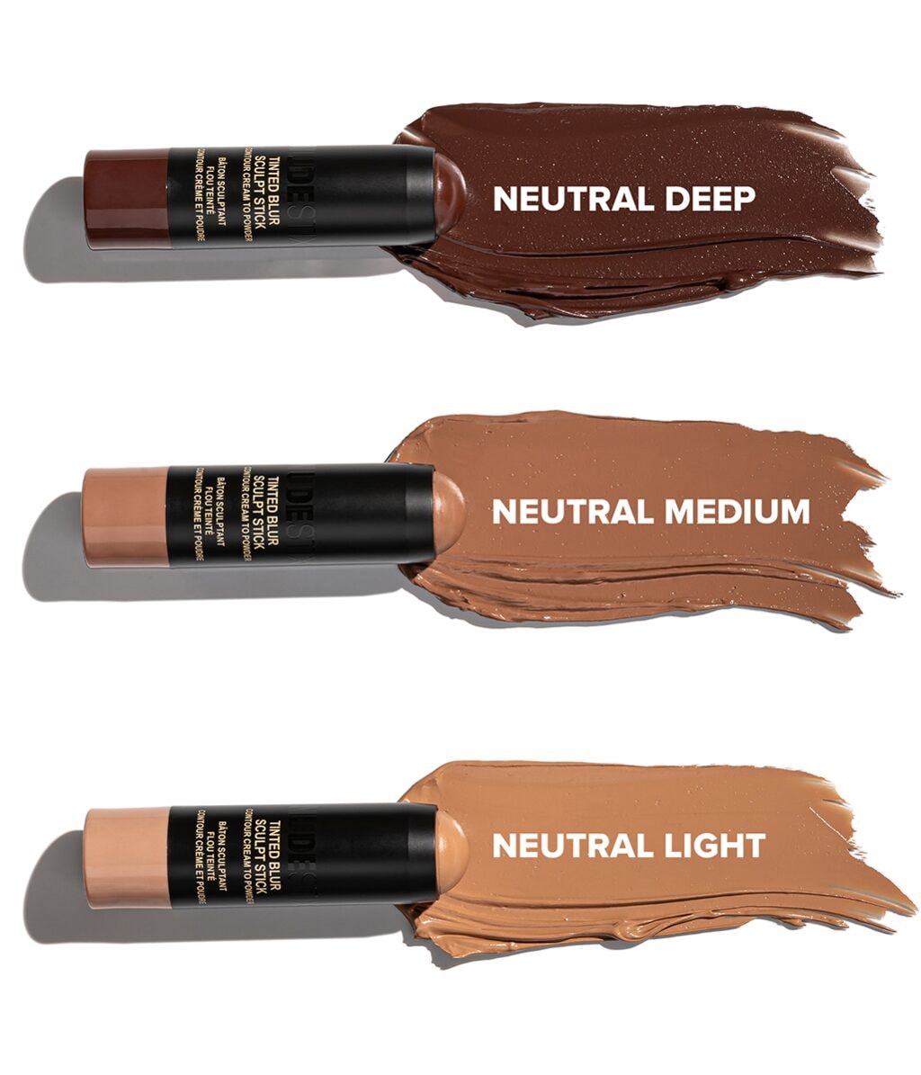 Бронзер Nudestix Tinted Blur Sculpt Stick в стике, матовый, оттенок Neutral Medium, 6,2 г — фото 5