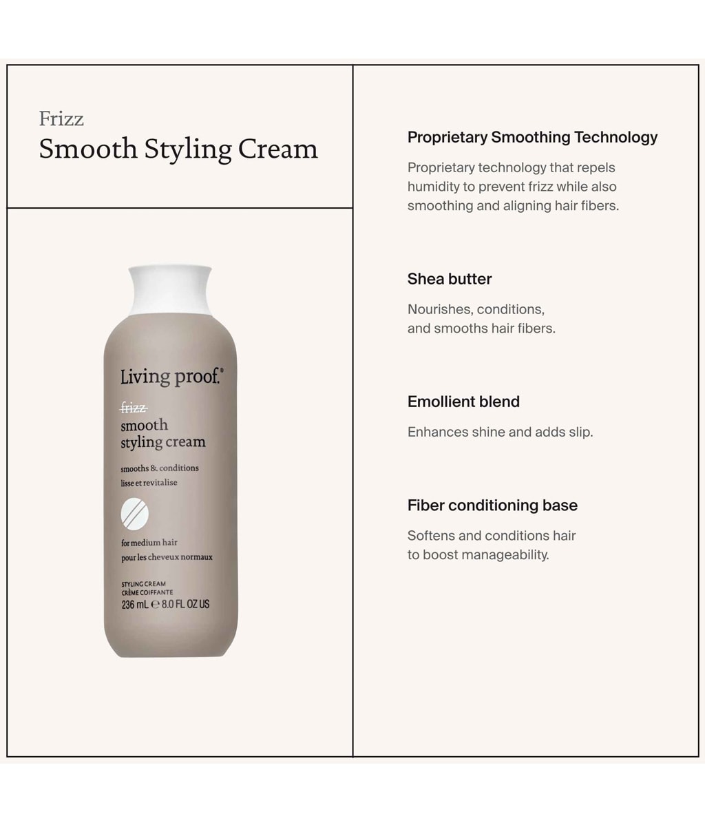 Крем для укладки Living Proof No Frizz Smooth Styling Cream, против пушения, 236 мл — фото 6