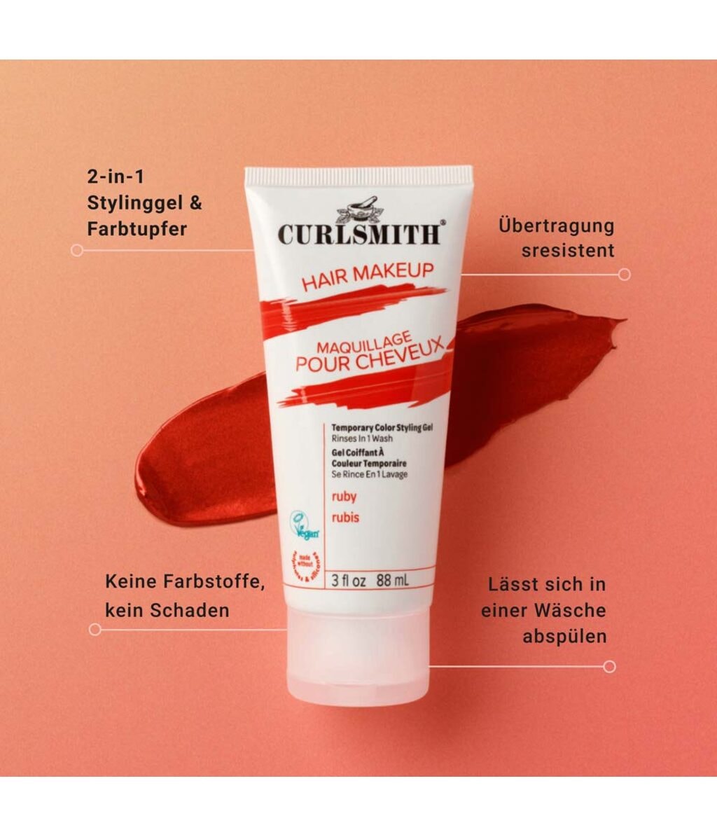 Оттеночный гель для волос Curlsmith Hair Make Up оттенок Ruby, для вьющихся волос, 88 мл — фото 3