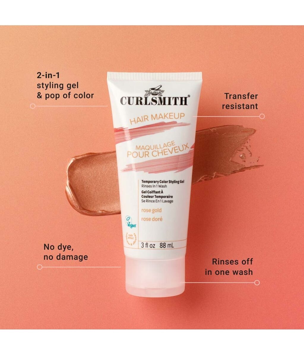 Оттеночный гель для волос Curlsmith Hair Make Up оттенок Rose Gold, для вьющихся волос, 88 мл — фото 3