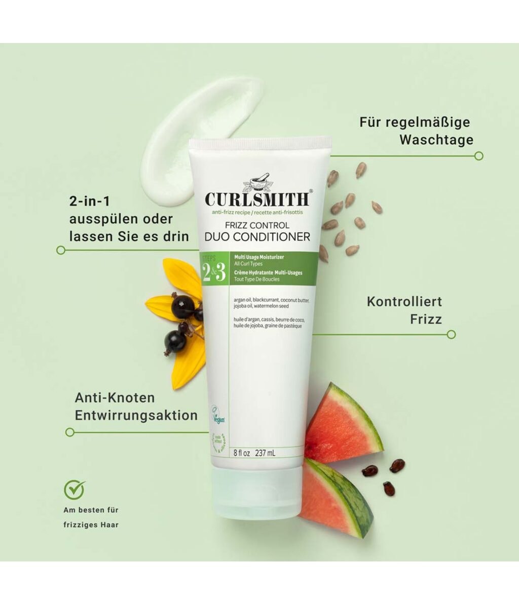 Кондиционер для волос Curlsmith Frizz Control Duo против пушения, для вьющихся волос, 237 мл — фото 3