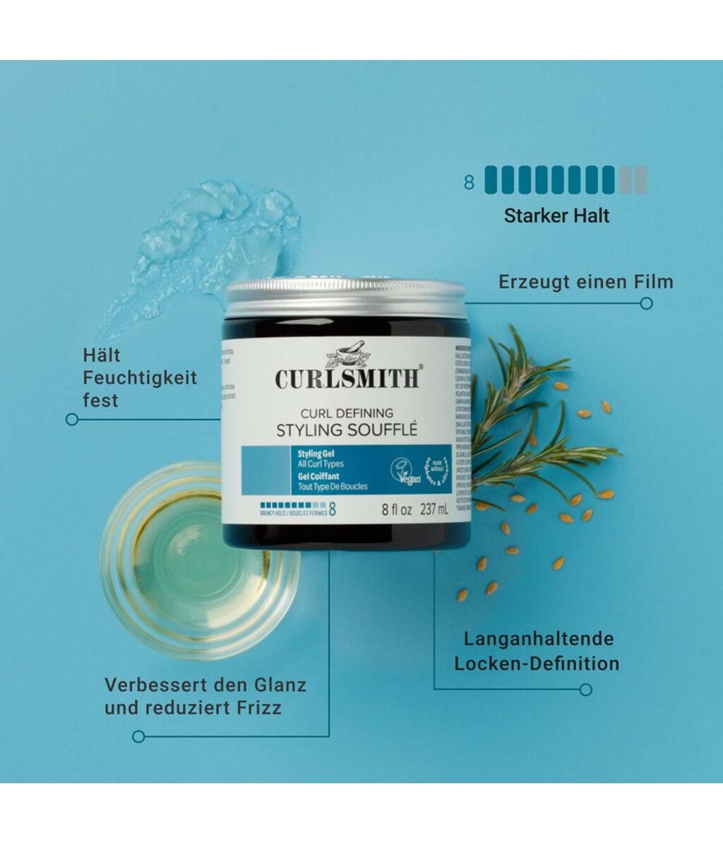 Гель для волос Curlsmith Curl Defining Styling Souffle, кремовый, фиксация 8, 237 мл — фото 3