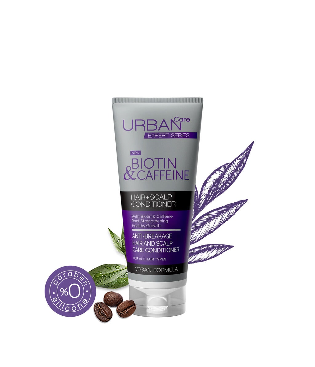 Кондиционер для волос Urban Care Expert Biotin & Caffeine Hair&Scalp укрепляющий, против выпадения волос, 200 мл — фото 2