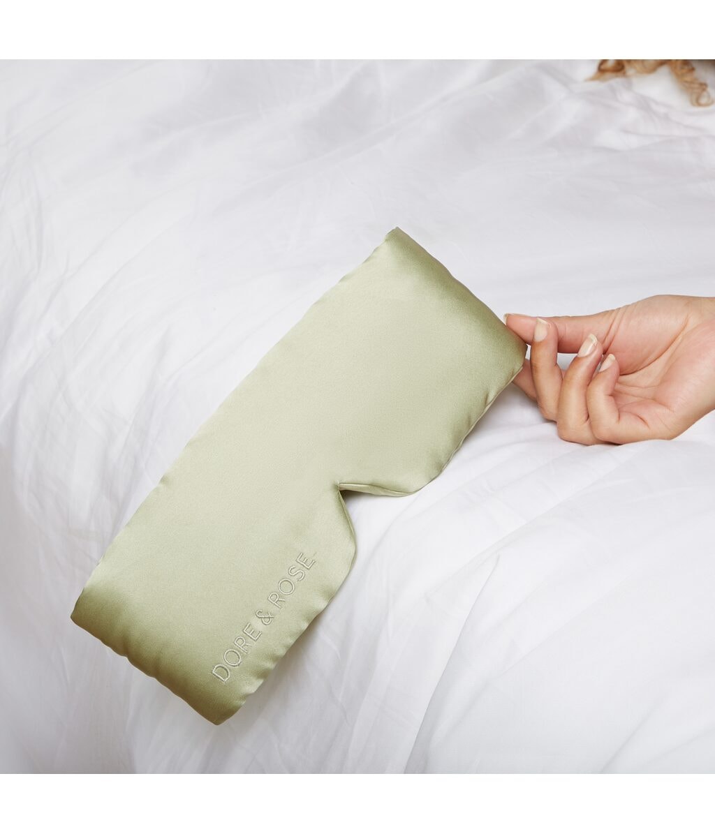 Шёлковая маска для сна Dore & Rose Deep Sleep Mask Olive, 1 шт — фото 3