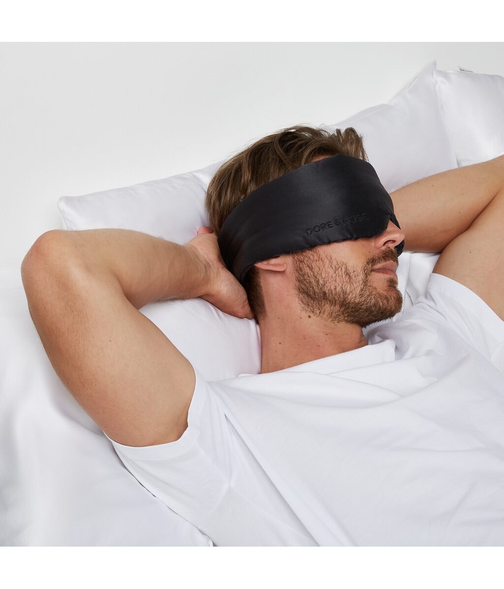 Шёлковая маска для сна Dore & Rose Deep Sleep Mask Black, 1 шт — фото 4