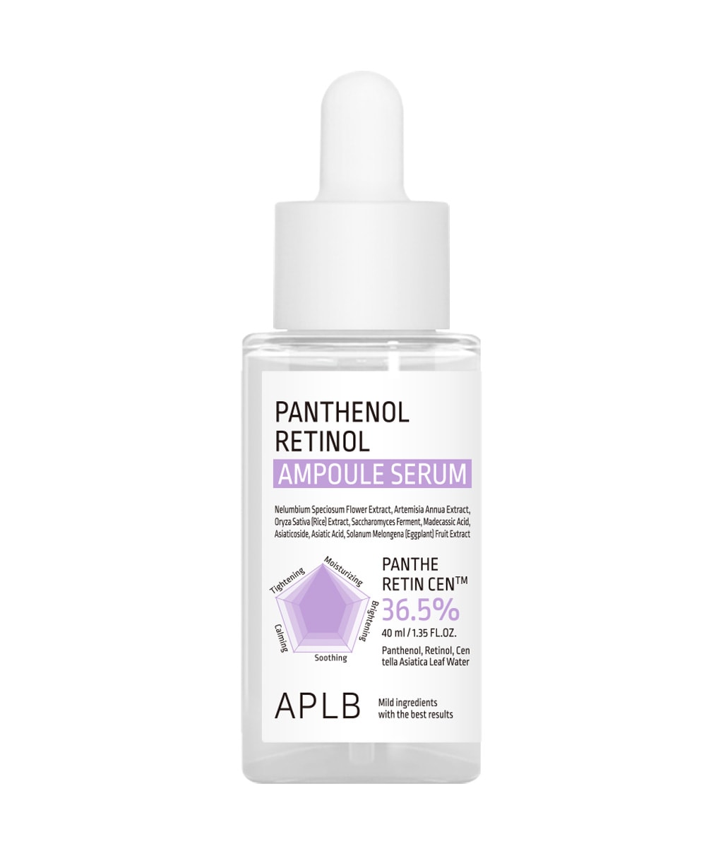 Ампульная сыворотка для лица APLB Panthenol Retinol Ampoule Serum питательная, для сухой и чувствительной кожи, 40 мл