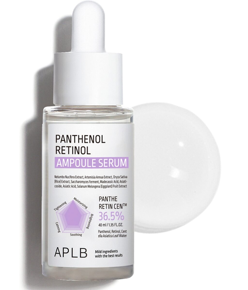 Ампульная сыворотка для лица APLB Panthenol Retinol Ampoule Serum питательная, для сухой и чувствительной кожи, 40 мл — фото 2