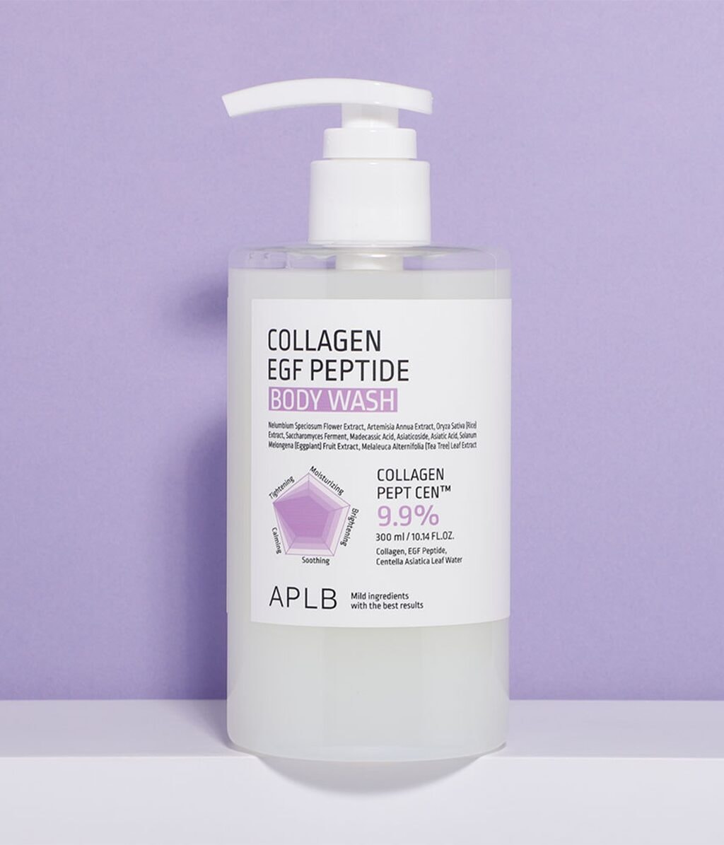 Гель для душа APLB Collagen EGF Peptide Body Wash, питательный, для упругости кожи, 300 мл — фото 3