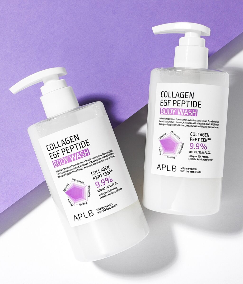 Гель для душа APLB Collagen EGF Peptide Body Wash, питательный, для упругости кожи, 300 мл — фото 4
