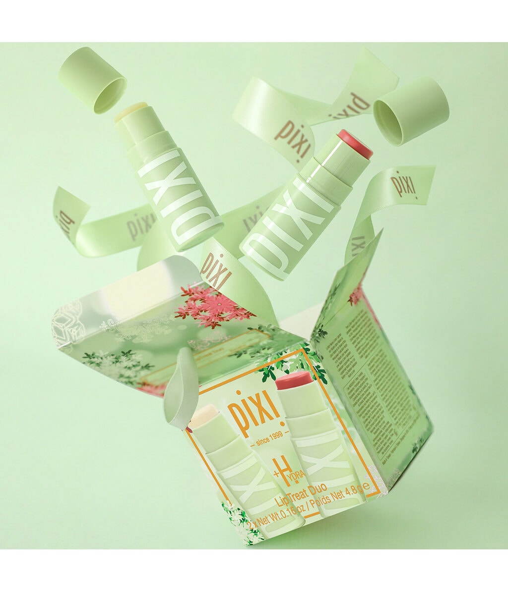 Набор для губ Pixi +Hydra LipTreat Duo Holiday, 2 бальзама, оттенки Rosette и Clear — фото 3