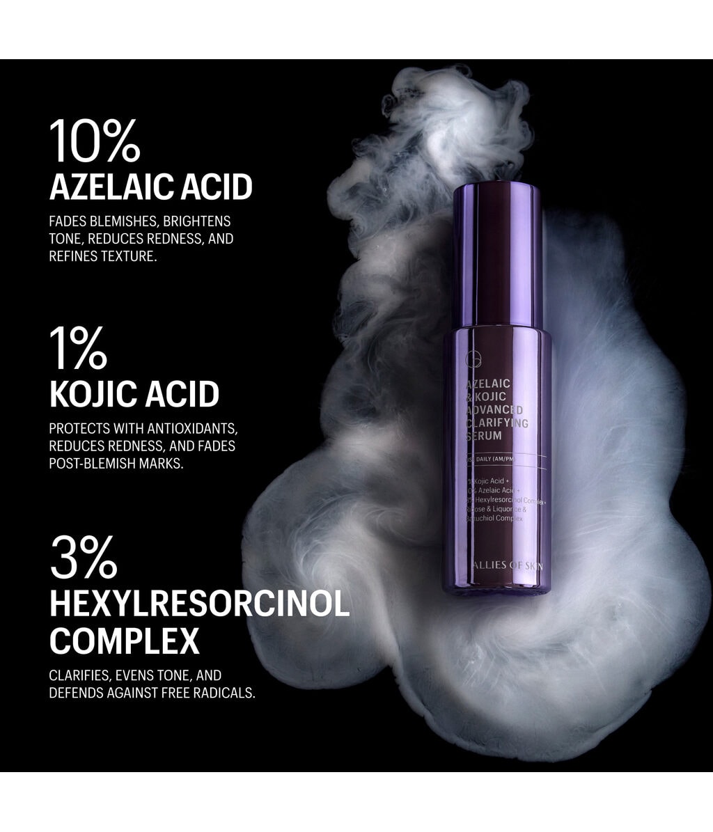 Сыворотка для лица Allies of Skin Azelaic & Kojic Advanced Clarifying Serum против пигментации, для жирной кожи, 50 мл — фото 5