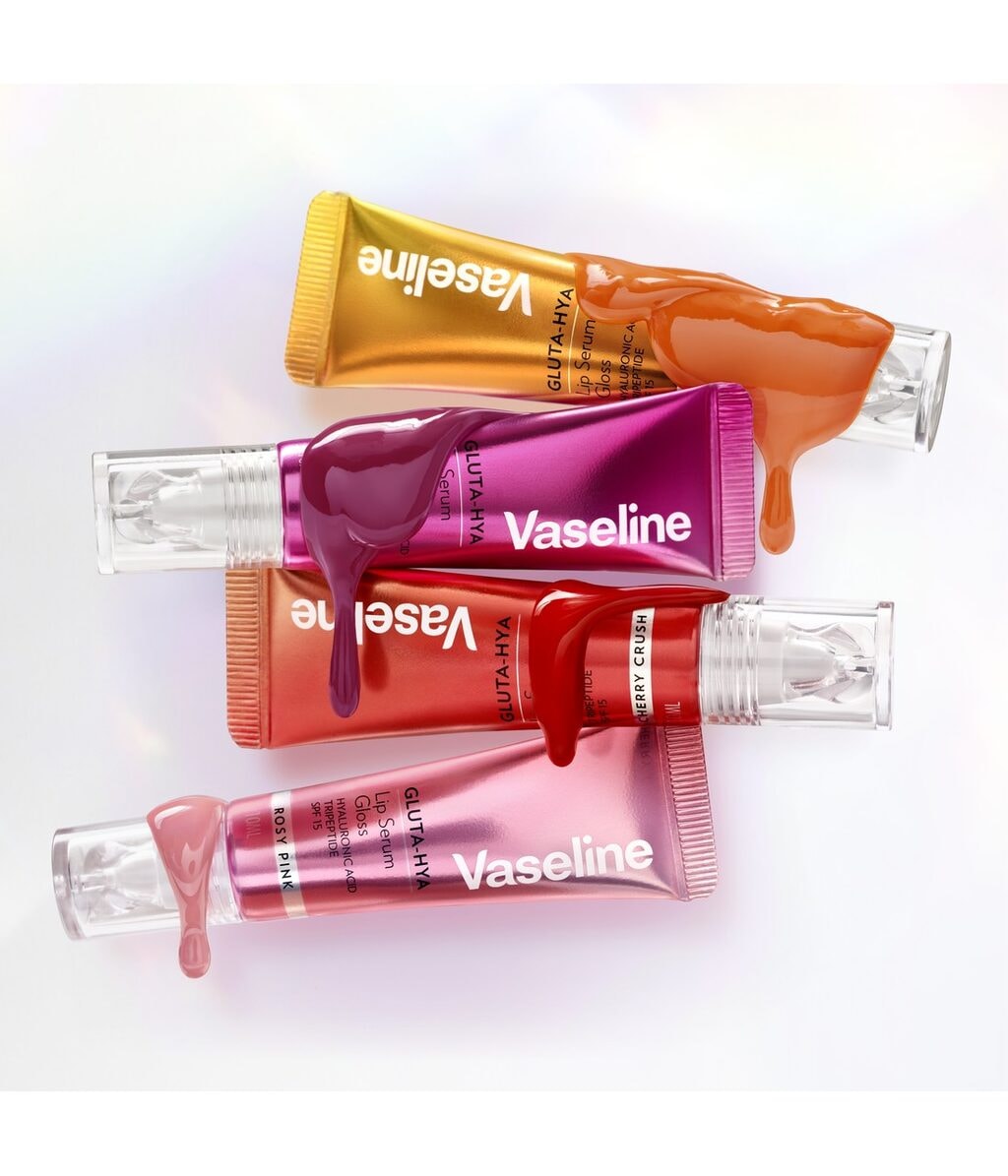 Блеск-сыворотка для губ Vaseline Gluta-Hya Lip Serum Gloss, увлажняющий, оттенок Rosy Pink, 10 г — фото 6