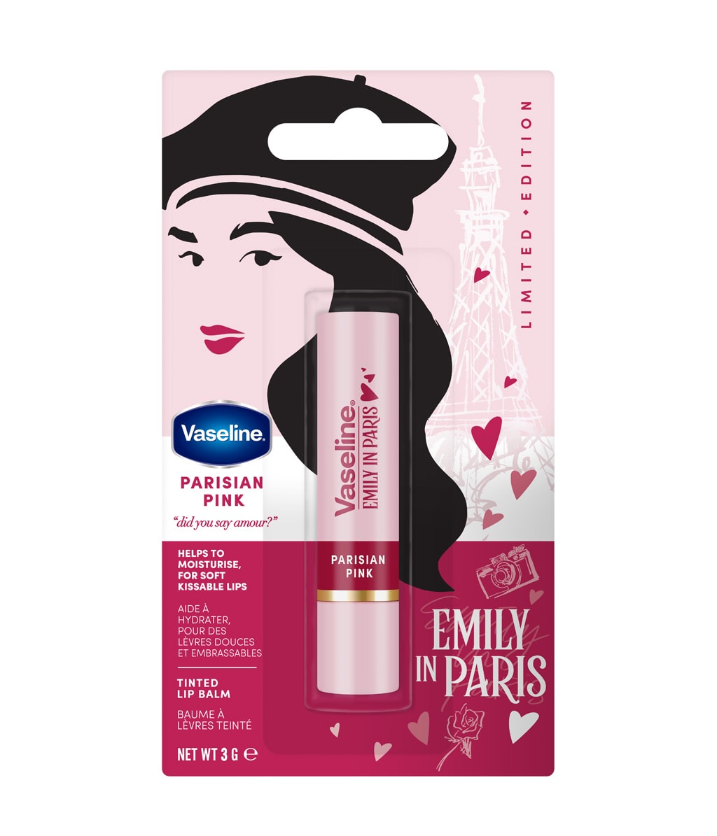 Оттеночный бальзам для губ Vaseline Emily in Paris Tinted Lip Oil увлажняющий, оттенок Parisian Pink, 3 г — фото 3