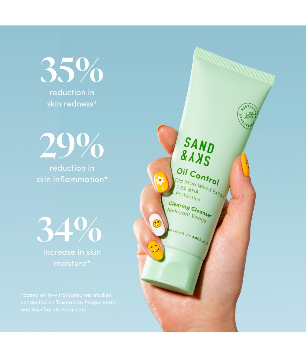 Гель для умывания Sand & Sky Oil Control Clearing Face Cleanser регулирующий себум, для жирной и склонной к акне кожи, 120 мл — фото 5