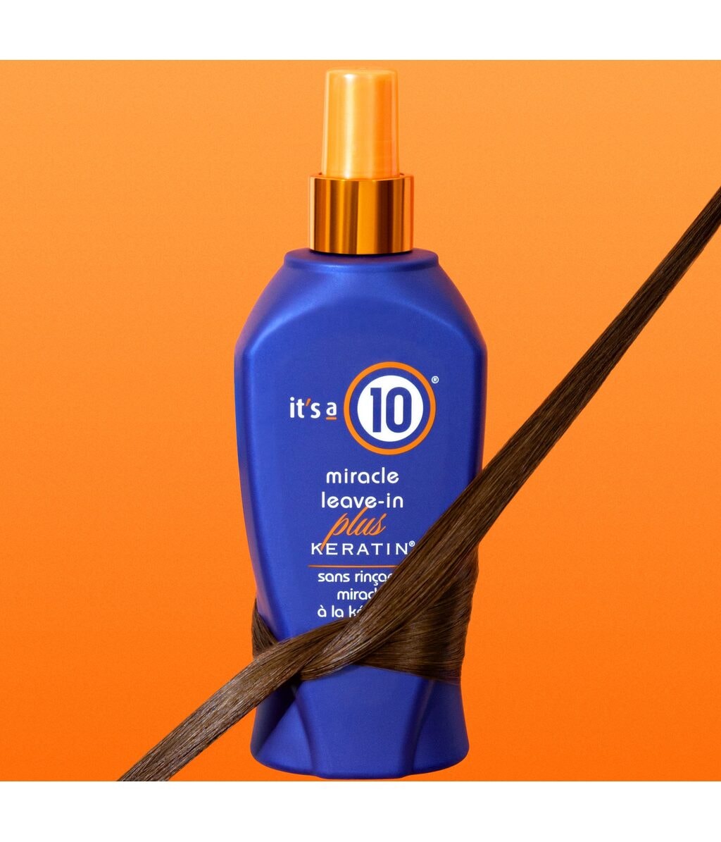 Несмываемый кондиционер It's a 10 Miracle Leave-in Plus Keratin питательный, для окрашенных и сухих волос, 120 мл — фото 2