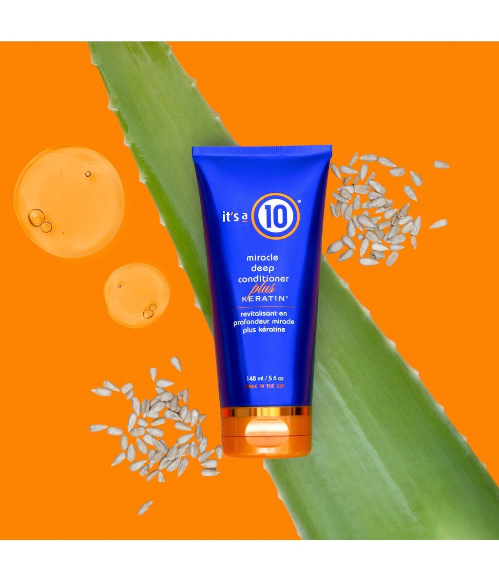 Кондиционер для волос It's a 10 Miracle Deep Conditioner Plus Keratin увлажняющий, для сухих и повреждённых волос, 148 мл — фото 3